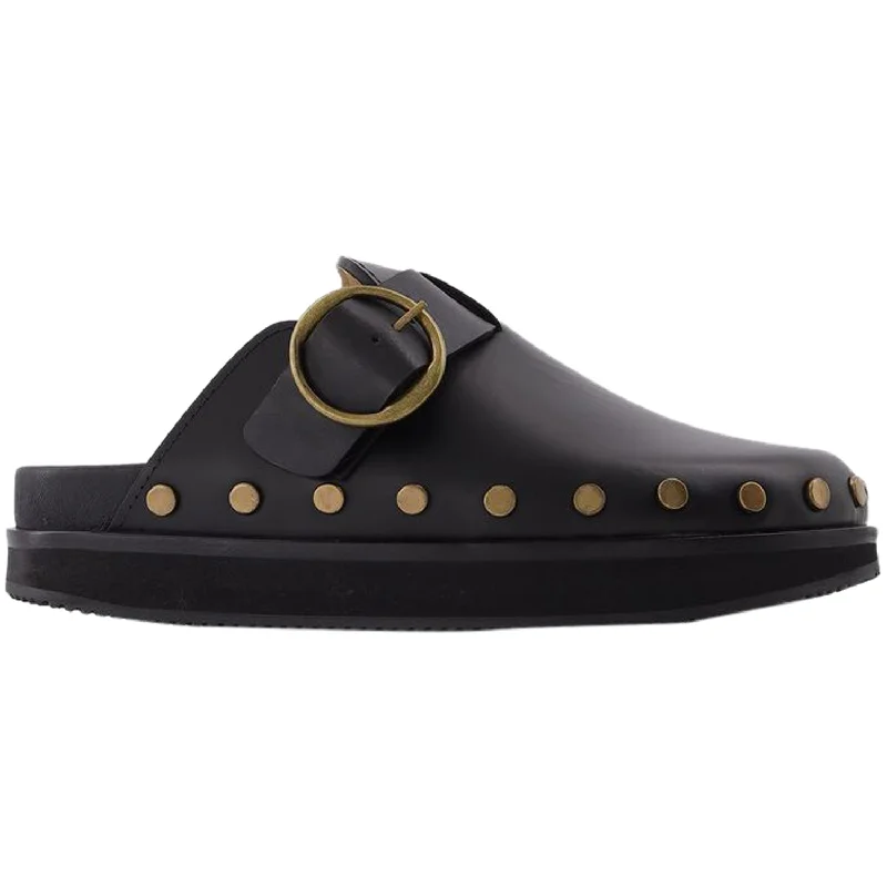 Lightweight Fashion Shoes Mirst Flats in Black Leather