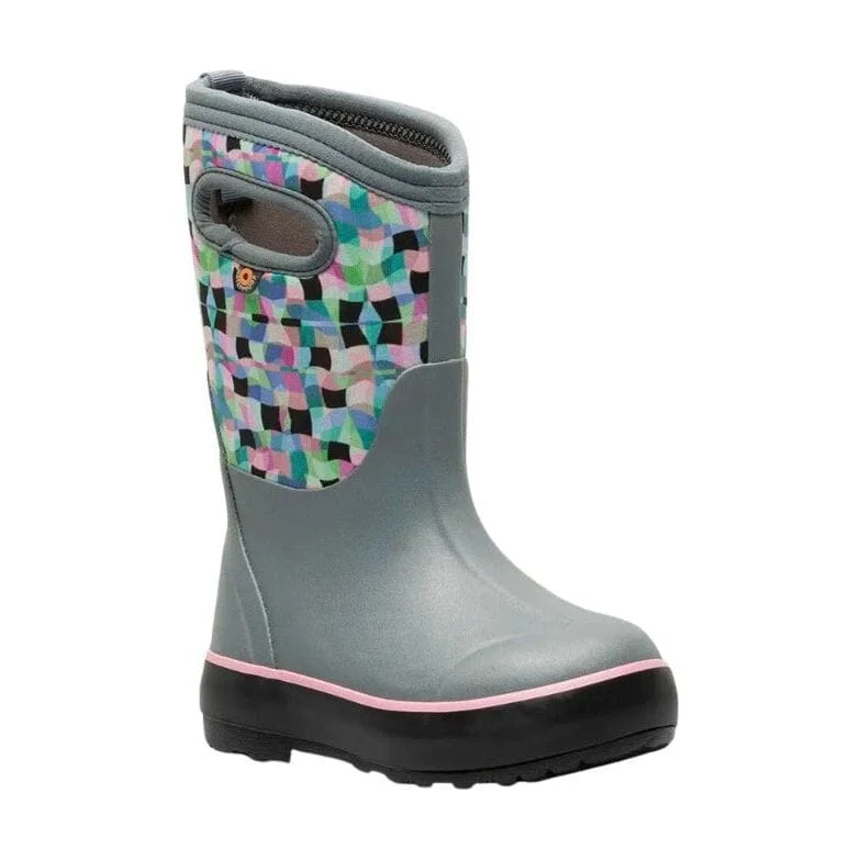 Flexible Everyday Sneakers BOGS CLASSIC II CHECKERED GEO KIDS' - FINAL SALE!