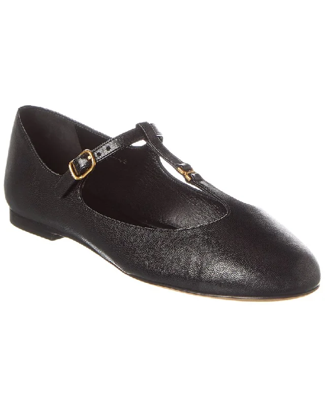All-Day Cushioned Shoes Chloé Marcie Leather Ballerina Flat