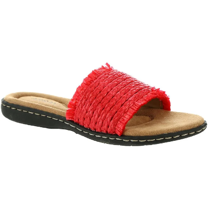 Plush Cushion Sneakers Array Womens Cabrillo Woven Braided Slide Sandals