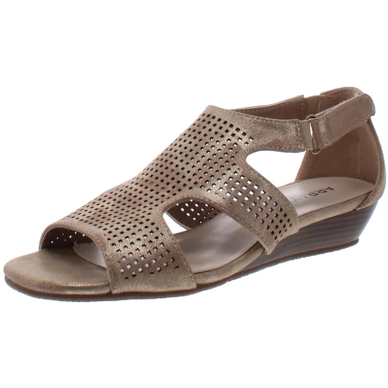Quick-Dry Sport Shoes Array Womens Tati Leather Perforated Wedges