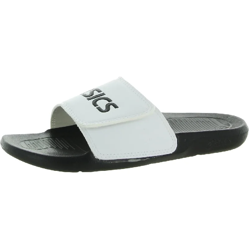 Ergonomic Walking Shoes Asics Womens AS002 Faux Leather Slip-On Pool Slides
