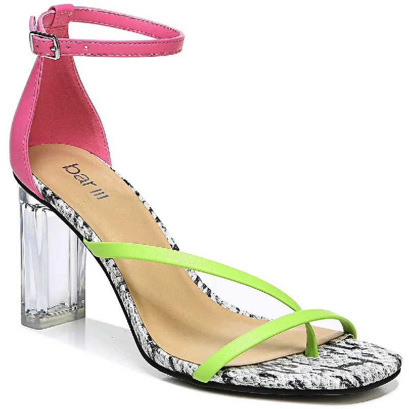 Sleek Sport Sneakers Bar III Womens Blakke Faux Leather Dressy Dress Sandals