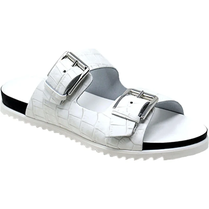Chic Mesh Sneakers Charles David Lonnie Women's Faux Leather Crocodile Embossed Footbed Sandals