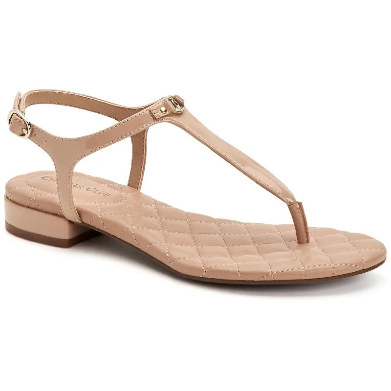 Soft Everyday Sneakers Charter Club Womens Carinna Quilted T-Strap Sandals