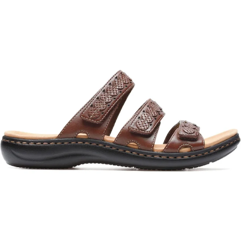 Lightweight Fashion Shoes Clarks Womens Laurieann Cove Braided Adjustable Slide Sandals
