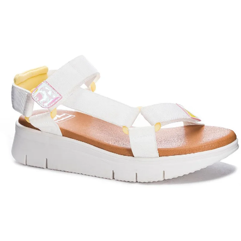 Sleek Walking Shoes Dirty Laundry Womens Qwest Strappy Slip On Wedge Sandals