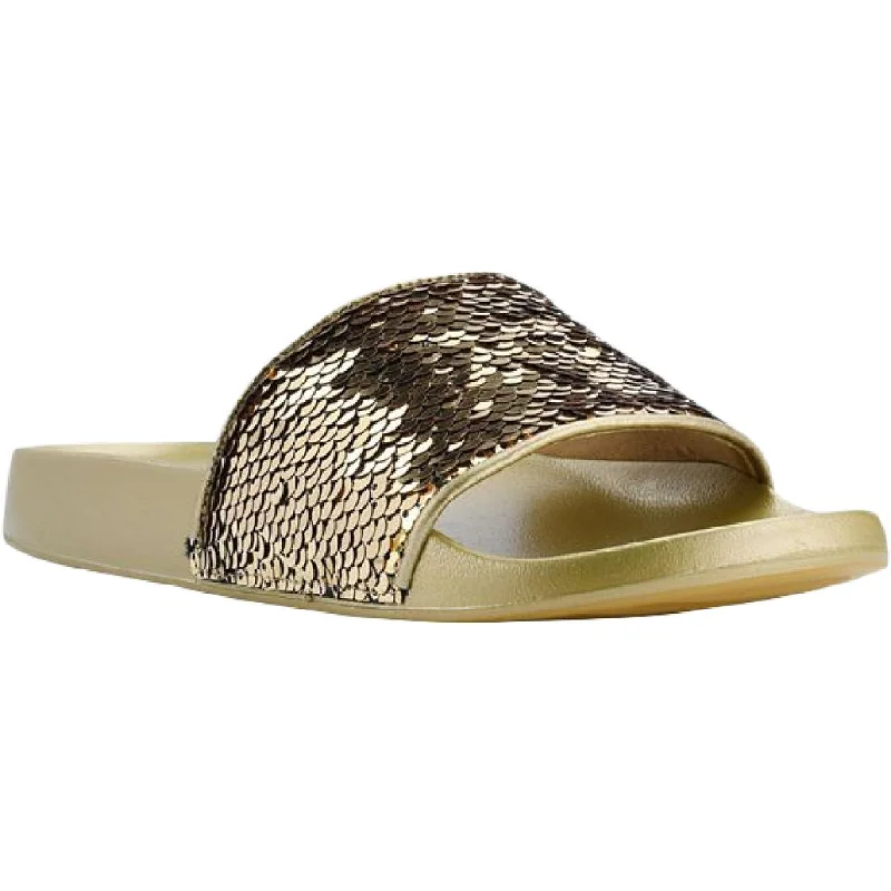 Active Wear Sneakers Guess Womens Savan Sequined Footbed Pool Slides