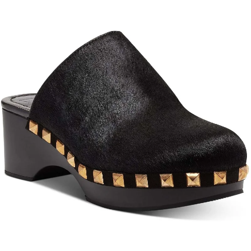 Non-Slip Walking Shoes INC Womens Cianna Calf Hair Closed Toe Mule Sandals