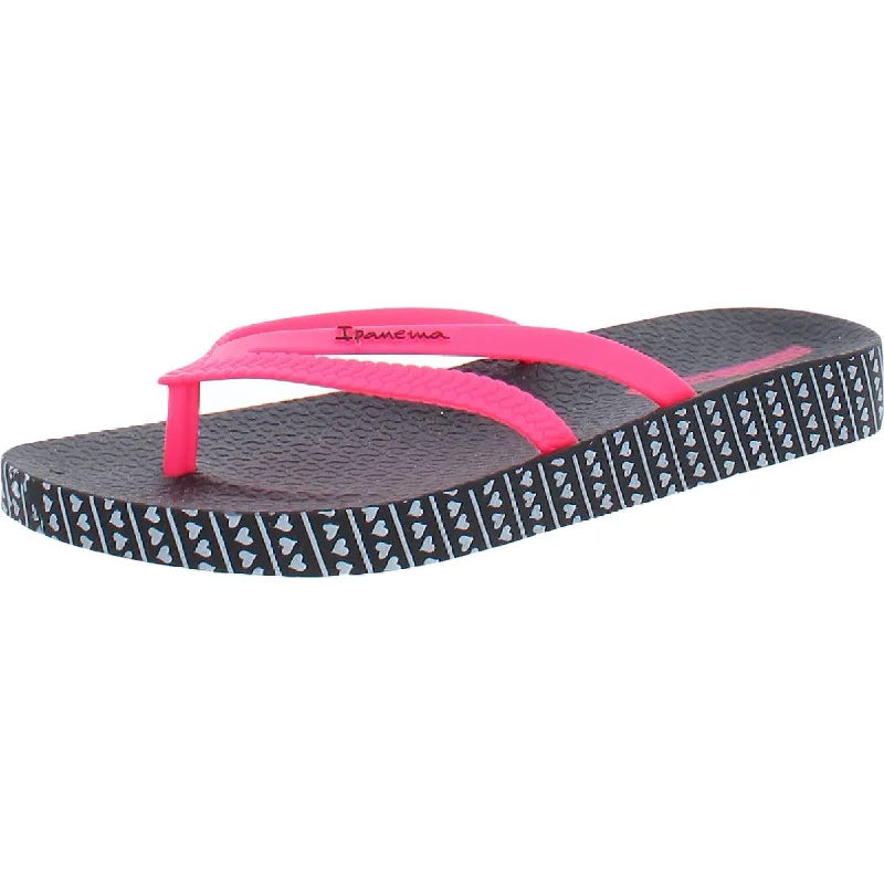 High-Comfort Shoes Ipanema Womens Printed Embossed Flip-Flops