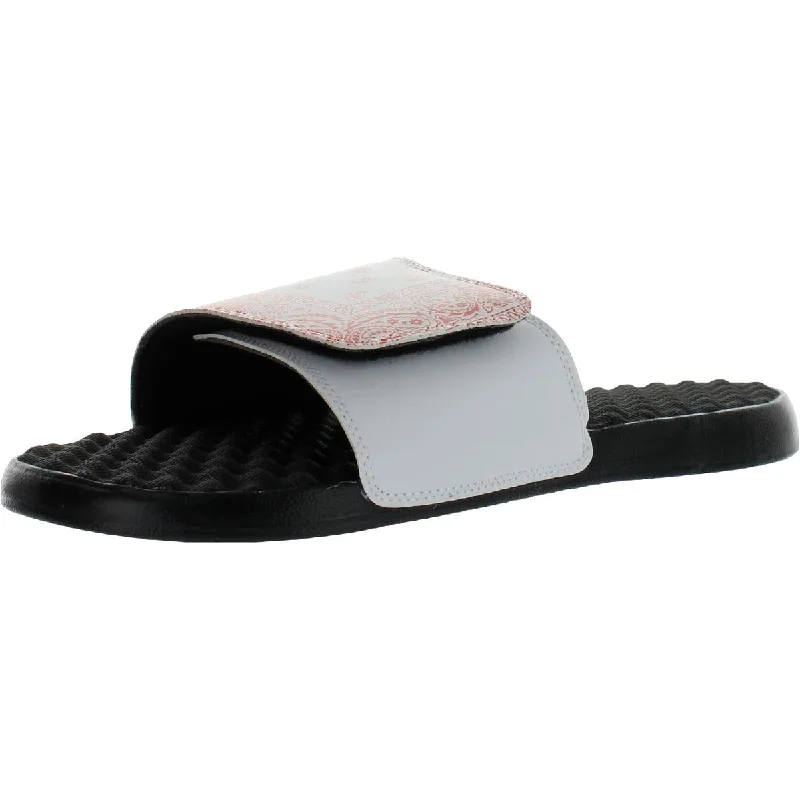 Ergonomic Casual Sneakers ISlide Womens Mantra Slide Faux Leather Slip On Slide Sandals