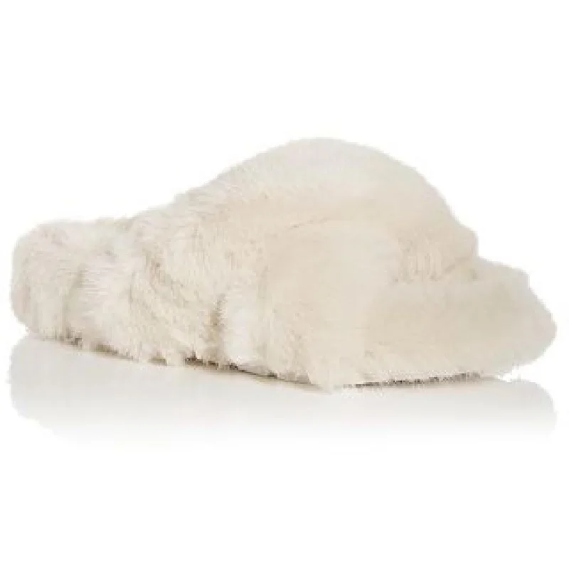 Modern Lightweight Shoes J/Slides Womens Charli Faux Fur Open Toe Slide Sandals