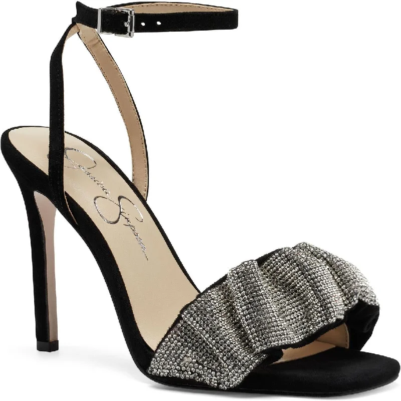 Breathable Loafers Jessica Simpson Womens Owina Ruffled Rhinestone Dress Sandals
