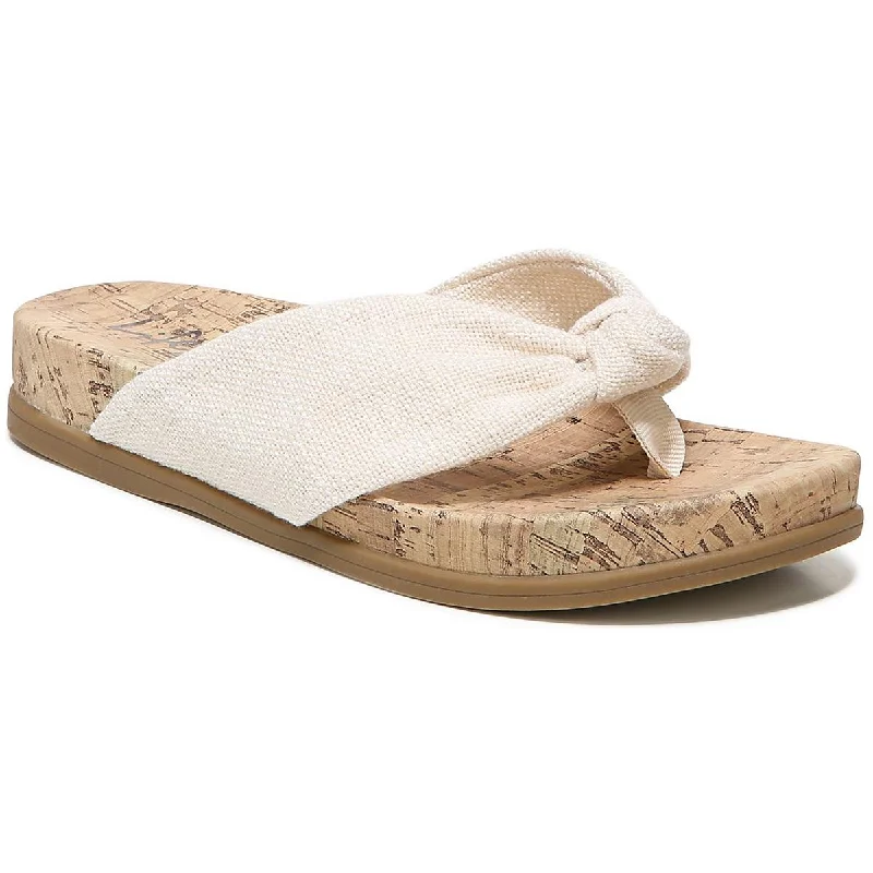 Cushion Foam Sneakers LifeStride Womens Happy Slip-On Cork Thong Sandals
