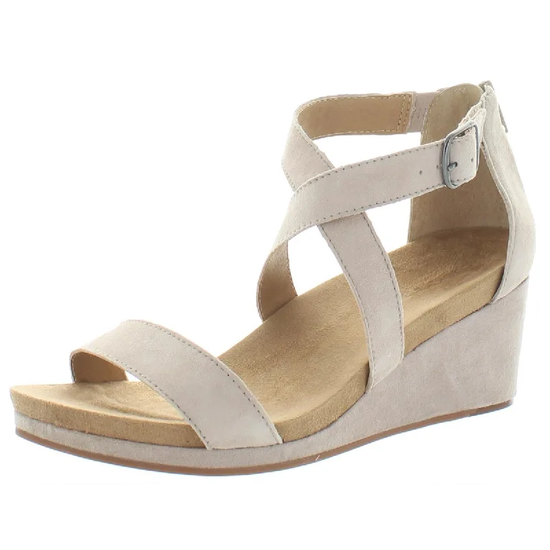Trendy Walking Sneakers Lucky Brand Women's Kenadee Suede Criss-Cross Strap Wedge Sandal