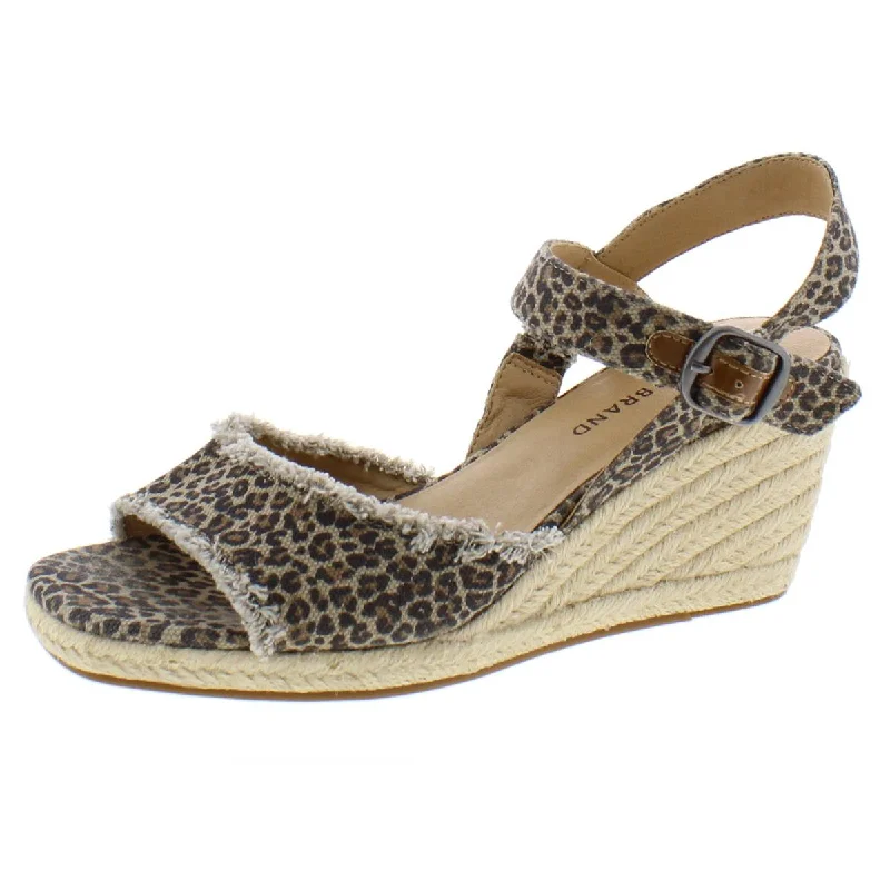 Classic Everyday Shoes Lucky Brand Women's Mindra Distressed Canvas Espadrille Wedge Sandals