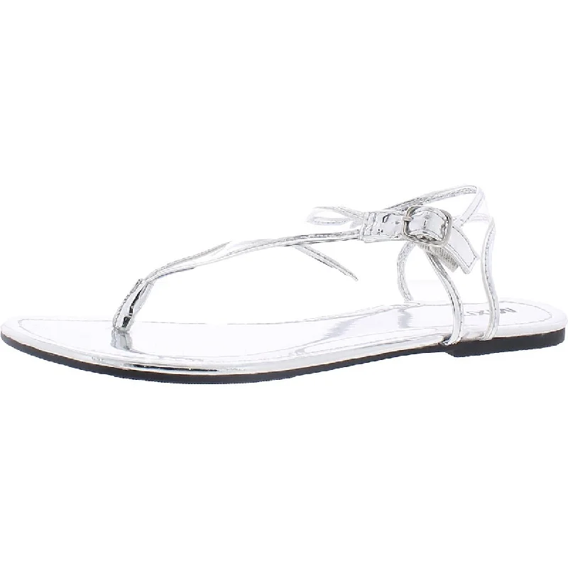 Lightweight Cushion Sneakers Mix It Womens Slate Metallic Ankle Strap Flat Sandals