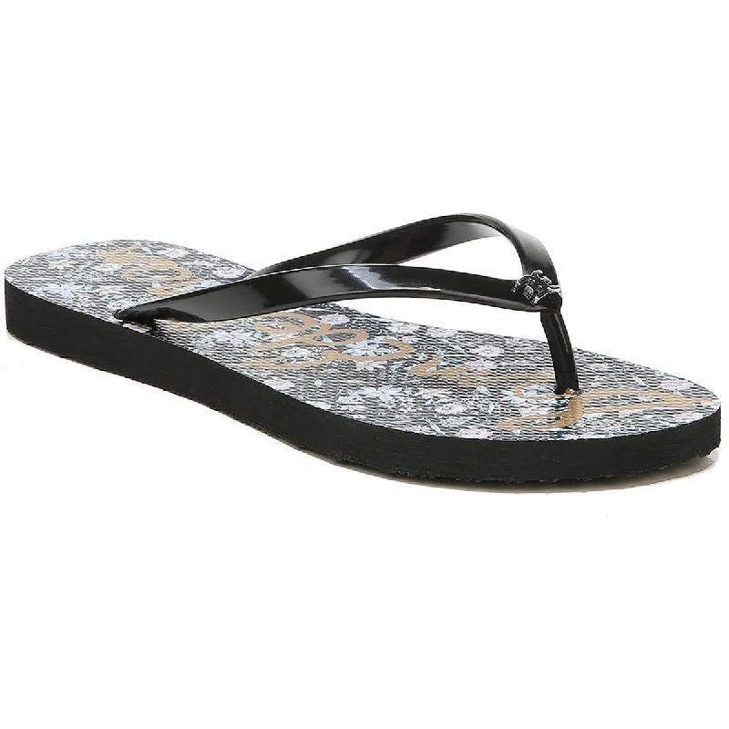 Cloud Comfort Shoes Sam Edelman Womens Skye Logo Slip On Flip-Flops