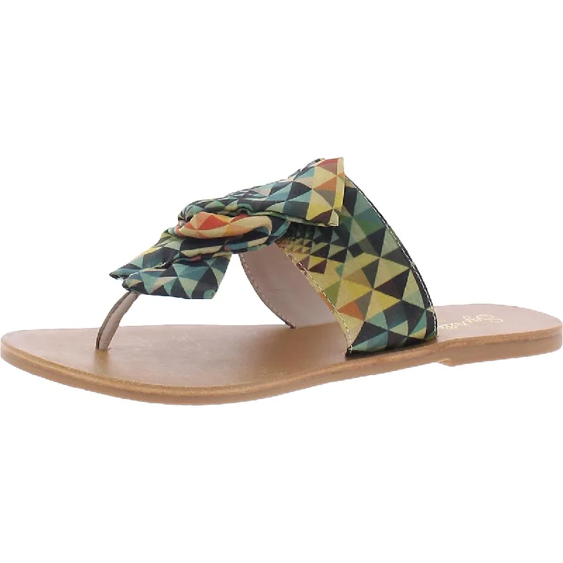 Soft Lightweight Sneakers Seychelles Women's Jubilee Fabric Bow Slip-On Thong Sandals