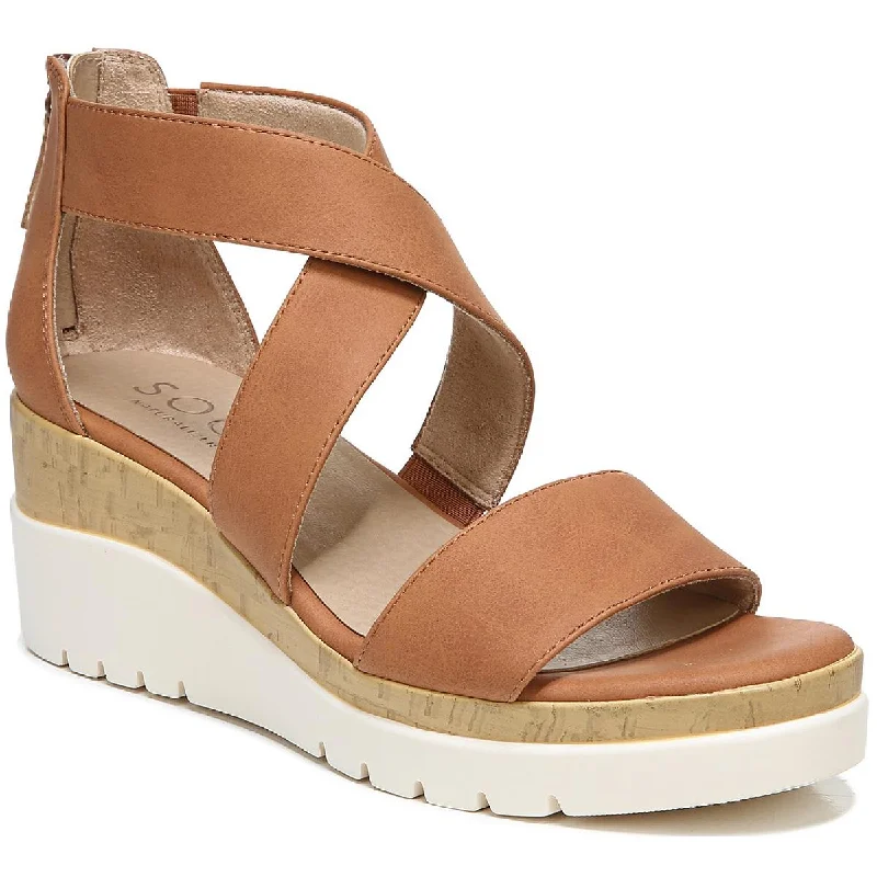 Classic Casual Sneakers SOUL Naturalizer Womens Good Times Zipper Comfort Wedge Sandals