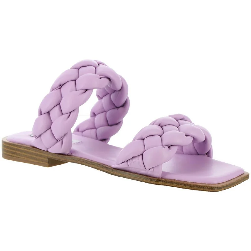 Cushion Foam Sneakers Steve Madden Womens Spain Raffia Slip On Slide Sandals