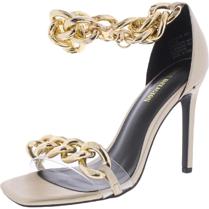 All-Day Wear Shoes True Religion Milagros Women's Faux Leather Chain Trim Dress Sandals