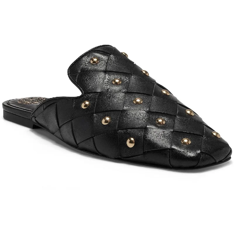 Cloud-Like Sneakers Vince Camuto Womens Lenja Leather Square Toe Slide Sandals