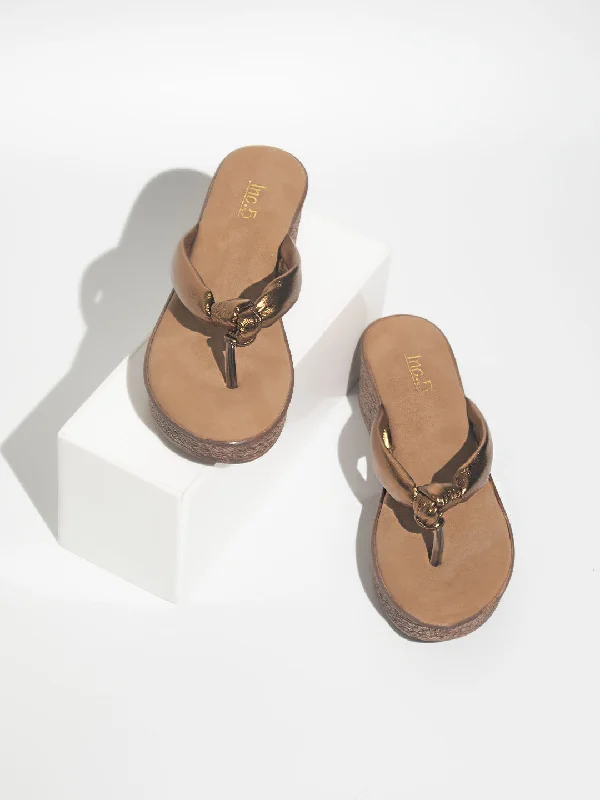 Cushioned Everyday Sneakers Women Antique Solid Wedge Sandals