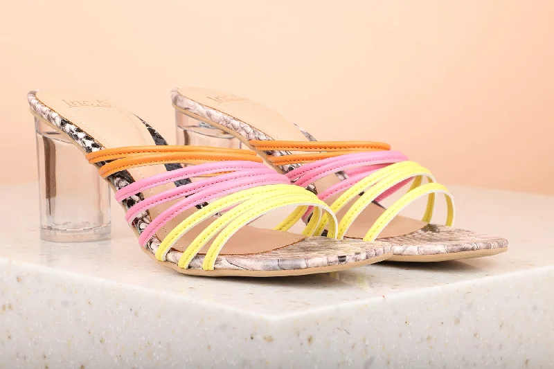 Airy Sport Shoes Women Beige Striped Block Sandals