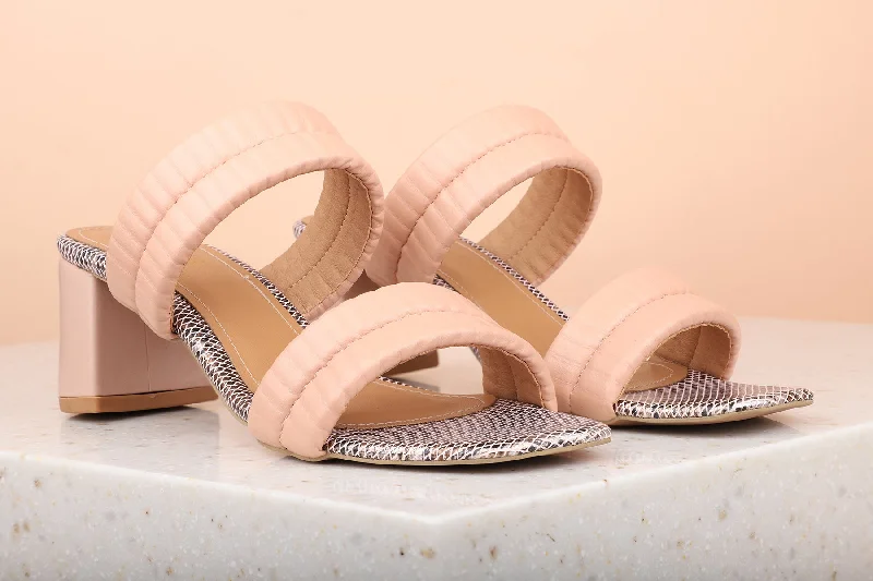 Active Wear Sneakers Women Peach Textured Block Sandals