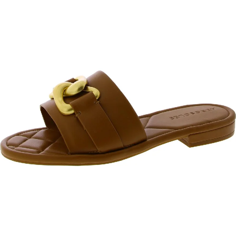 Trendy Athletic Shoes Aerosoles Womens Big Charm Slip On Slide Pool Slides