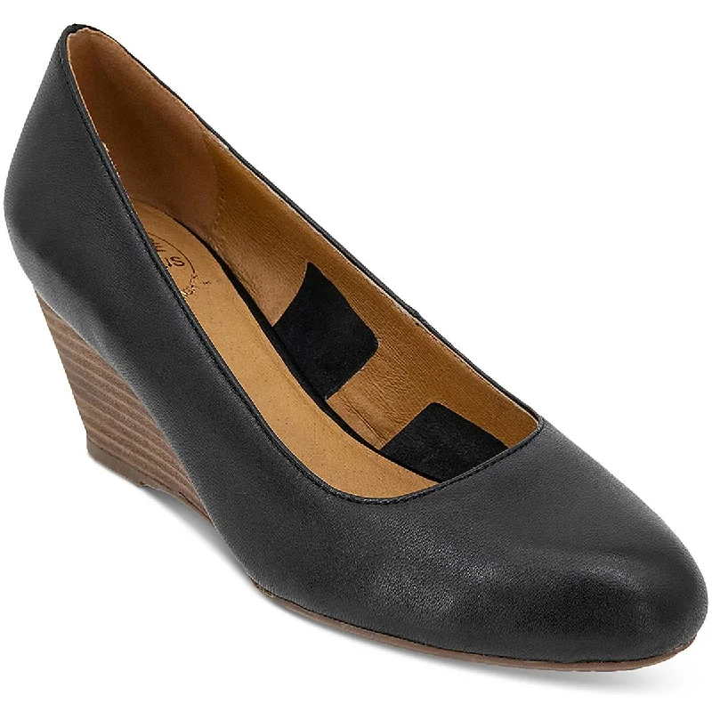 Shockproof Running Sneakers André Assous Womens Khloe Leather Slip On Wedge Heels