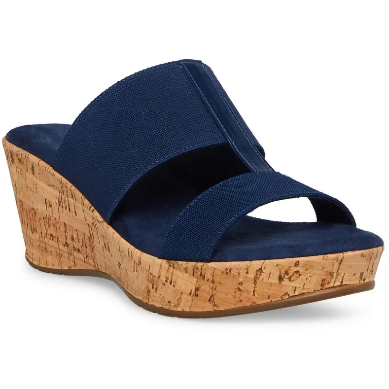 Quick-Dry Sport Shoes Anne Klein Womens HARDY T-Strap Open Toe Wedge Sandals