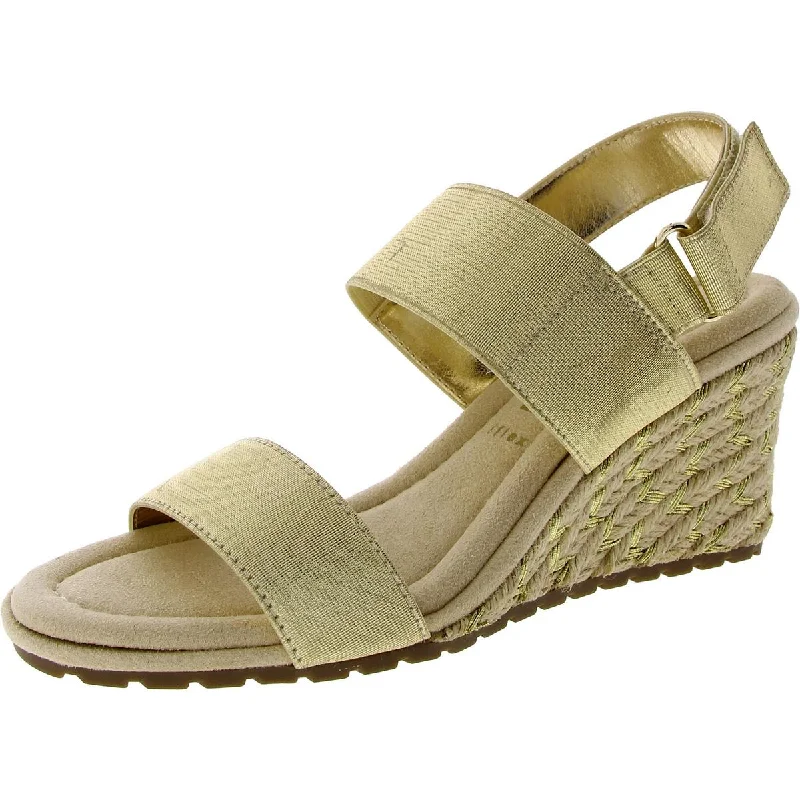 Travel-Friendly Sneakers Anne Klein Womens Silvy Slingback Ankle Strap Wedge Sandals