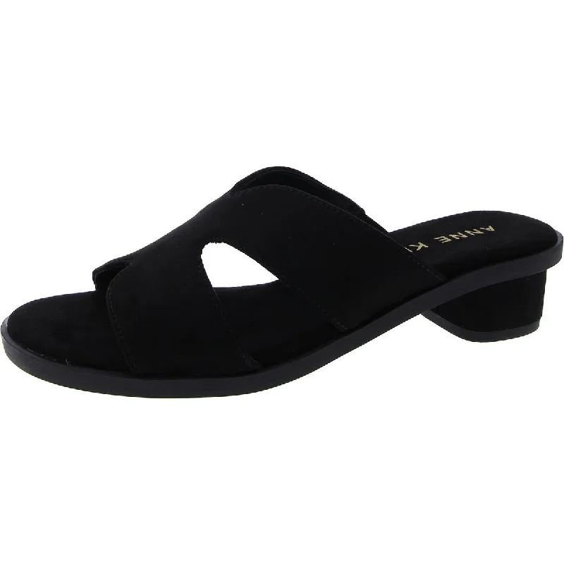 Chic Mesh Sneakers Anne Klein Womens Timmy Faux Suede Slip On Slide Sandals