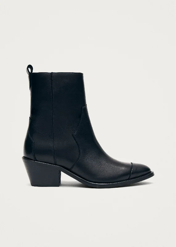 Sporty Travel Sneakers Austin Black Leather Ankle Boots