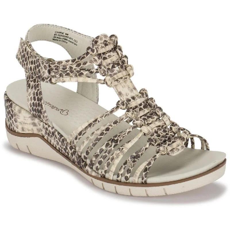 Comfy Running Shoes Baretraps Womens Carrie Animal Print Open Toe Wedge Sandals