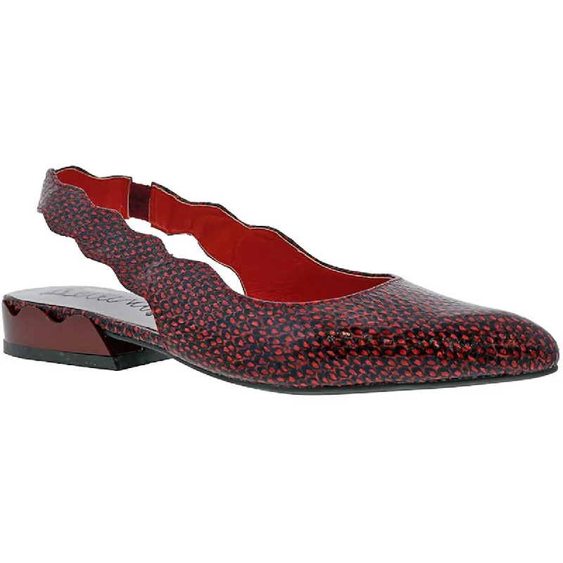 Soft Leather Shoes Bellini Womens Frolic Snake Print Pointed Toe Slingback Heels