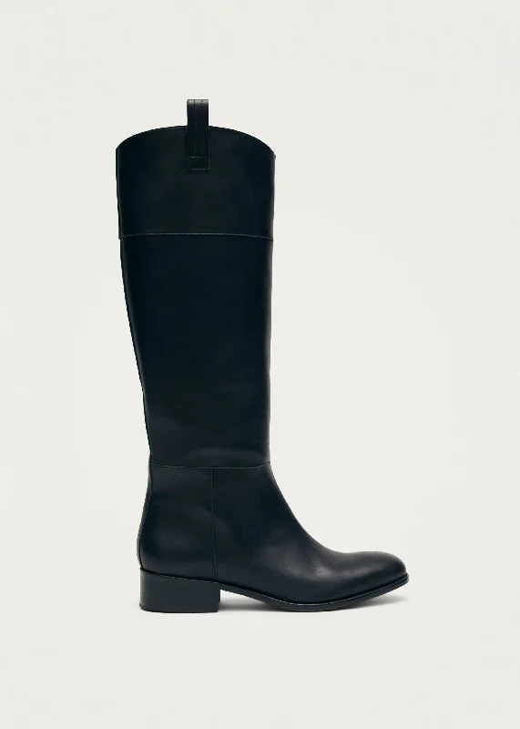 Non-Slip Running Shoes Billie Black Leather Boots