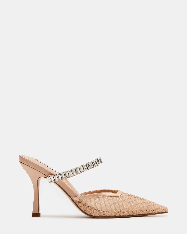 Classic Everyday Shoes BRECKI NATURAL RHINESTONES