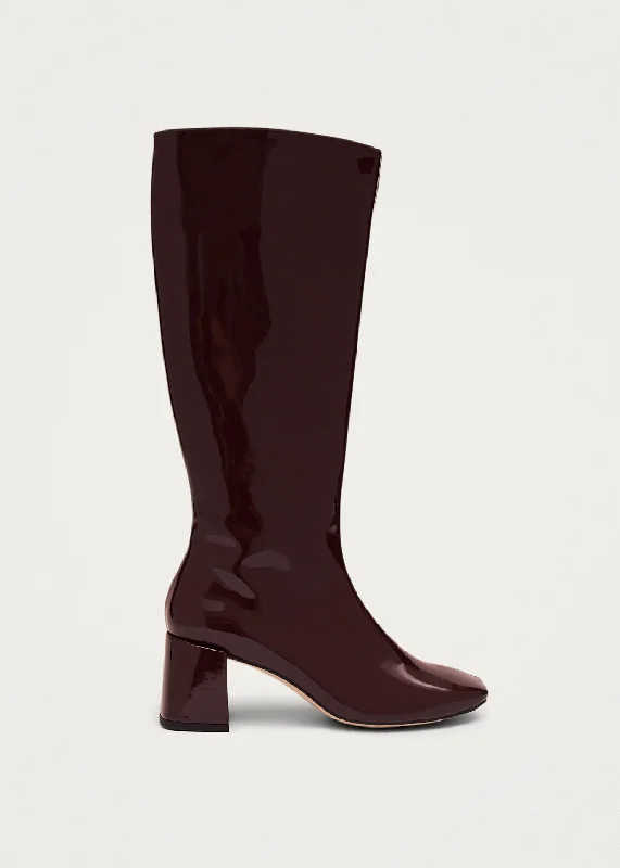 Premium Casual Sneakers Chalk Onix Burgundy Vegan Leather Boots