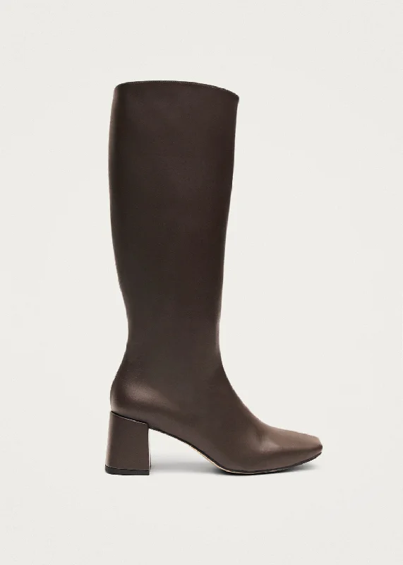 Ultra-Soft Cushion Shoes Chalk Umber Brown Vegan Leather Boots