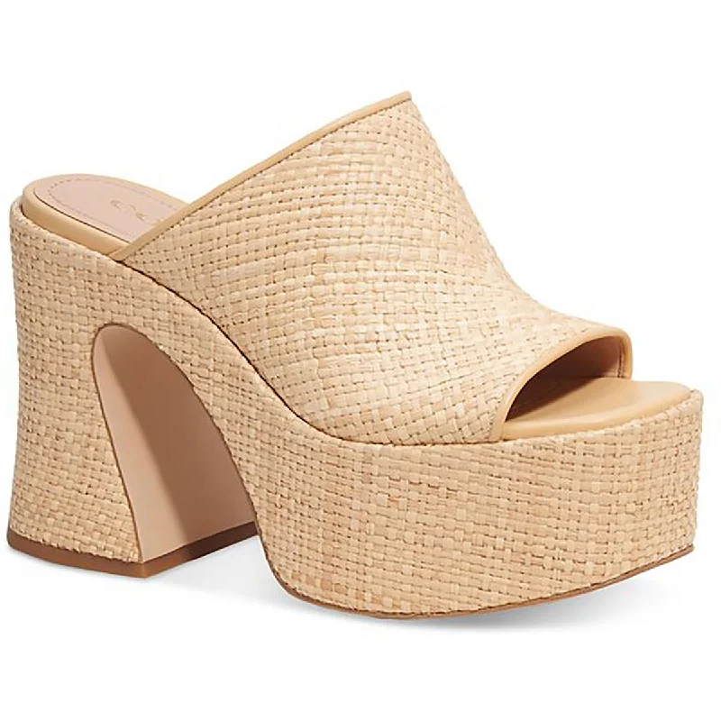 Trendy Walking Sneakers Coach Womens Mules Square Open Toe Platform Sandals