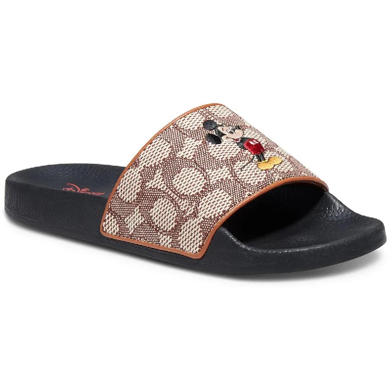 Quick-Dry Running Shoes Coach Womens Disney Parks Signature Logo Disney Slide Sandals Quick-Dry Running Shoes Coach Womens Disney Parks Signature Logo Disney Slide Sandals