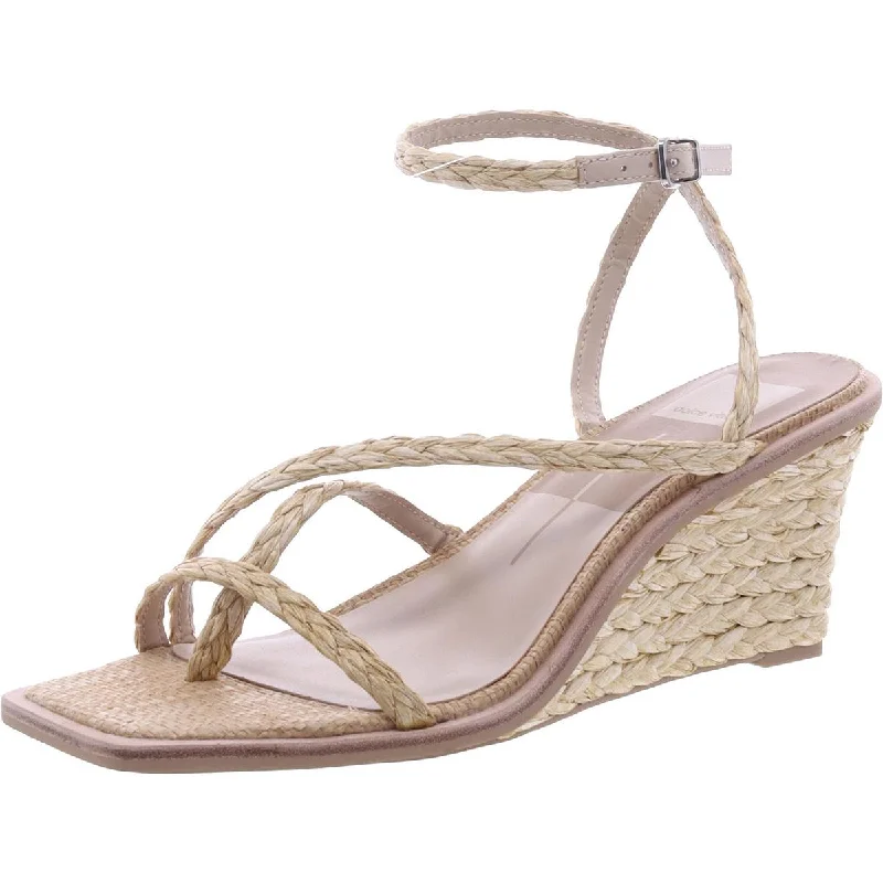 Comfy Running Shoes Dolce Vita Womens Toe Ring Ankle Strap Wedge Sandals