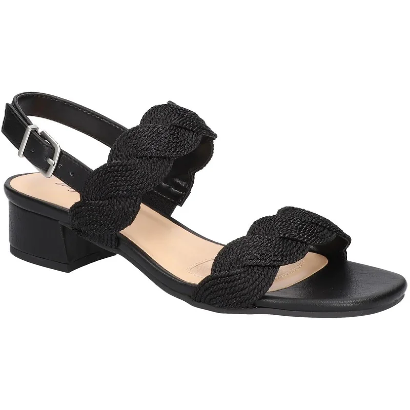 Budget Walking Shoes Easy Street Womens Charee Woven Buckle Heels