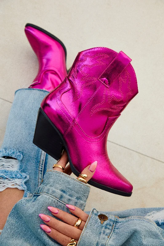 Sleek Sport Sneakers Festival Playlist Cowgirl Boots - Pink