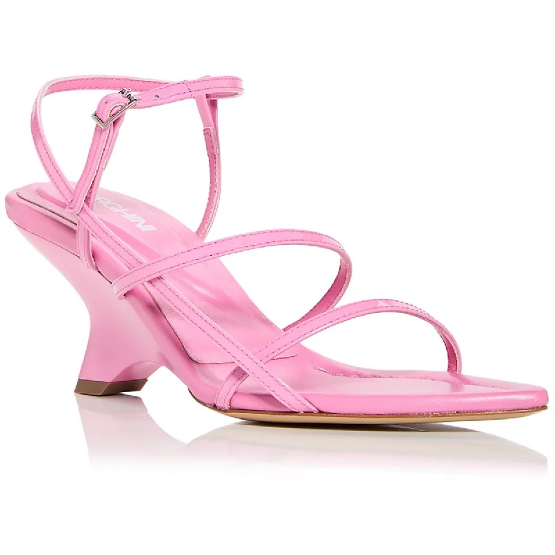 Sporty Breathable Sneakers Gia Borghini Womens Patent Adjustable Strap Ankle Strap