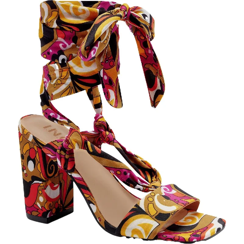 Comfy Lightweight Sneakers INC Womens Laeelia Strappy Square Toe Block Heels