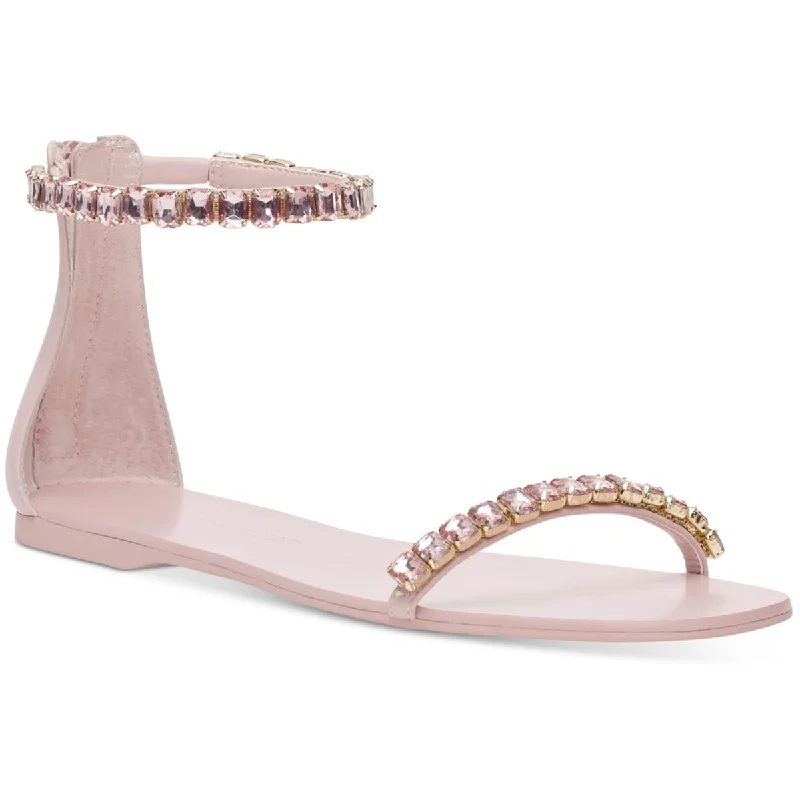 Ultra-Light Casual Shoes INC Womens The Carmel 2 Rhinestone Faux Leather Ankle Strap